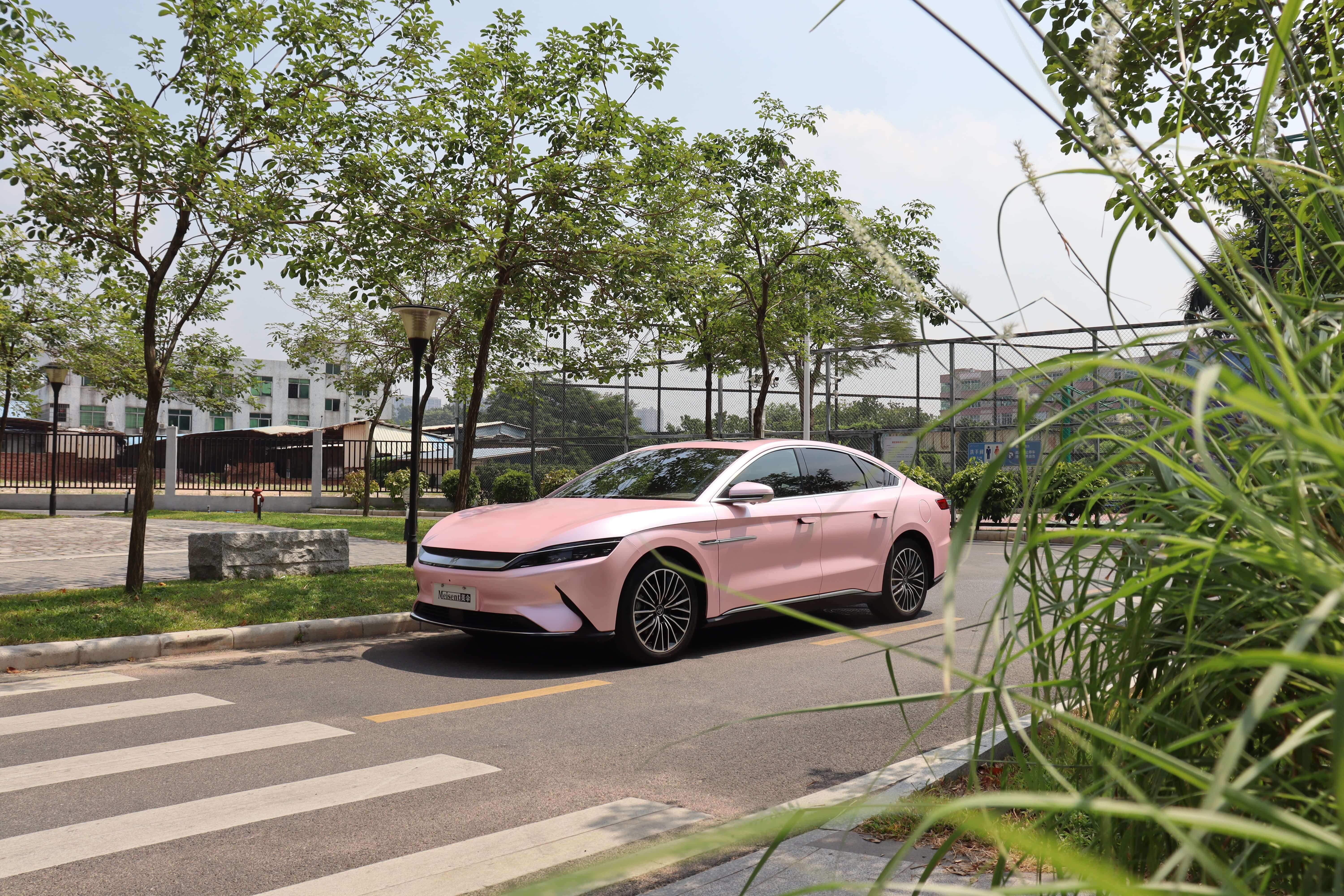 比亚迪汉-电光樱花粉 - meisent film 改色膜官网