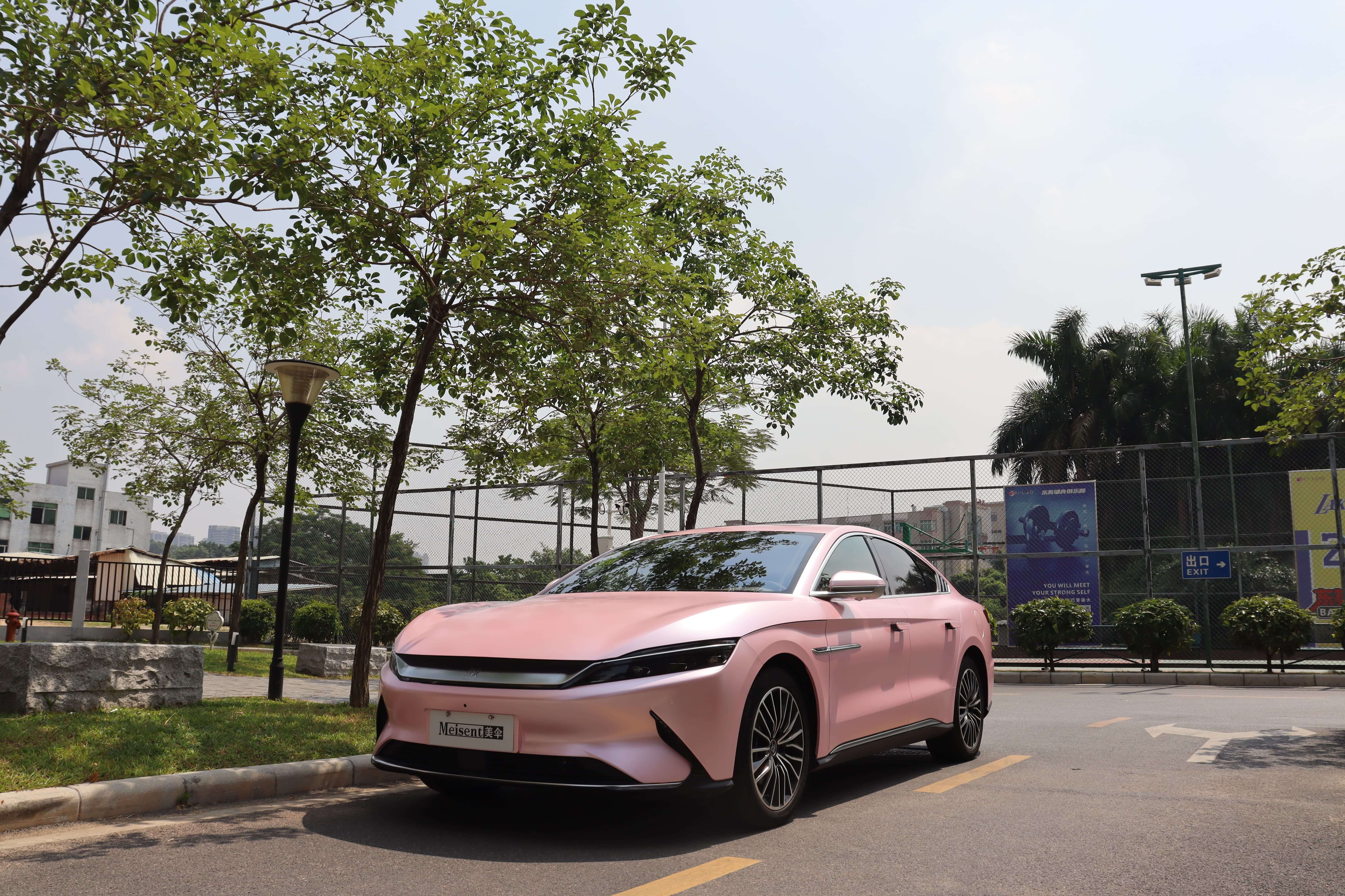 比亚迪汉-电光樱花粉 - meisent film 改色膜官网